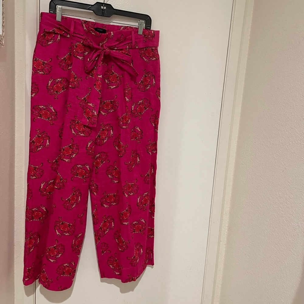 JCrew linen Crab pants.
